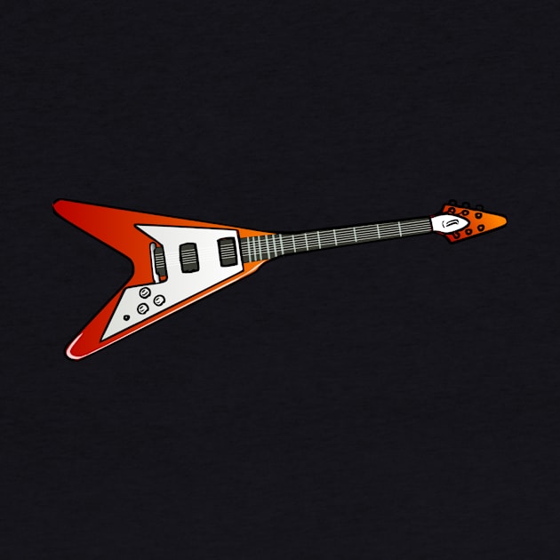 Electric Guitar Music Instrument Flying V Heavy Metal by mounteencom